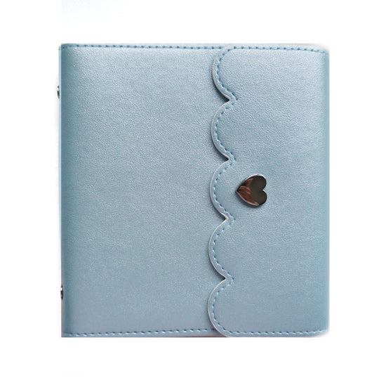 Frosty Blue Mini Album with scattered dot silver interior + silver hardware (Doorbuster)