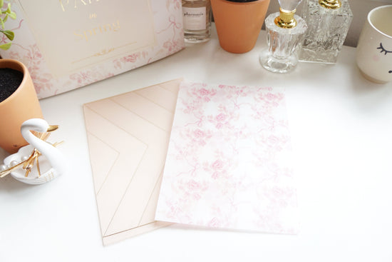 Paris in Spring vellum set of 2 (light gold foil) - Doorbuster!