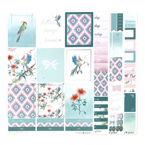 Bird of Paradise Luxe Sticker Kit (silver foil) (Item of the Week)