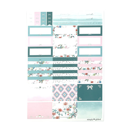 Bird of Paradise Luxe Sticker Kit (silver foil) (Item of the Week)