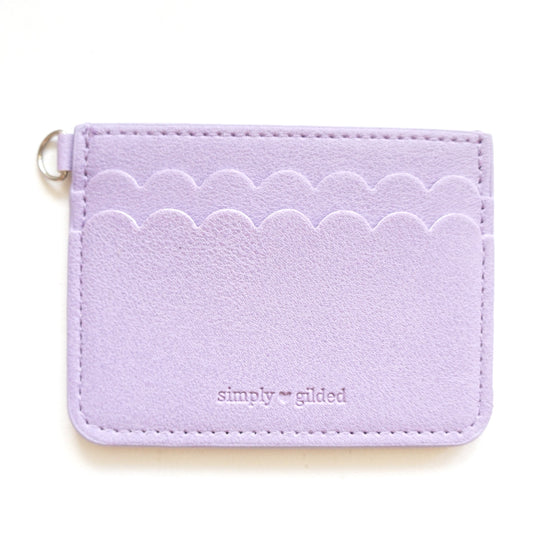 Vegan Leather Scallop Wallet - You Pick Color (Doorbuster)
