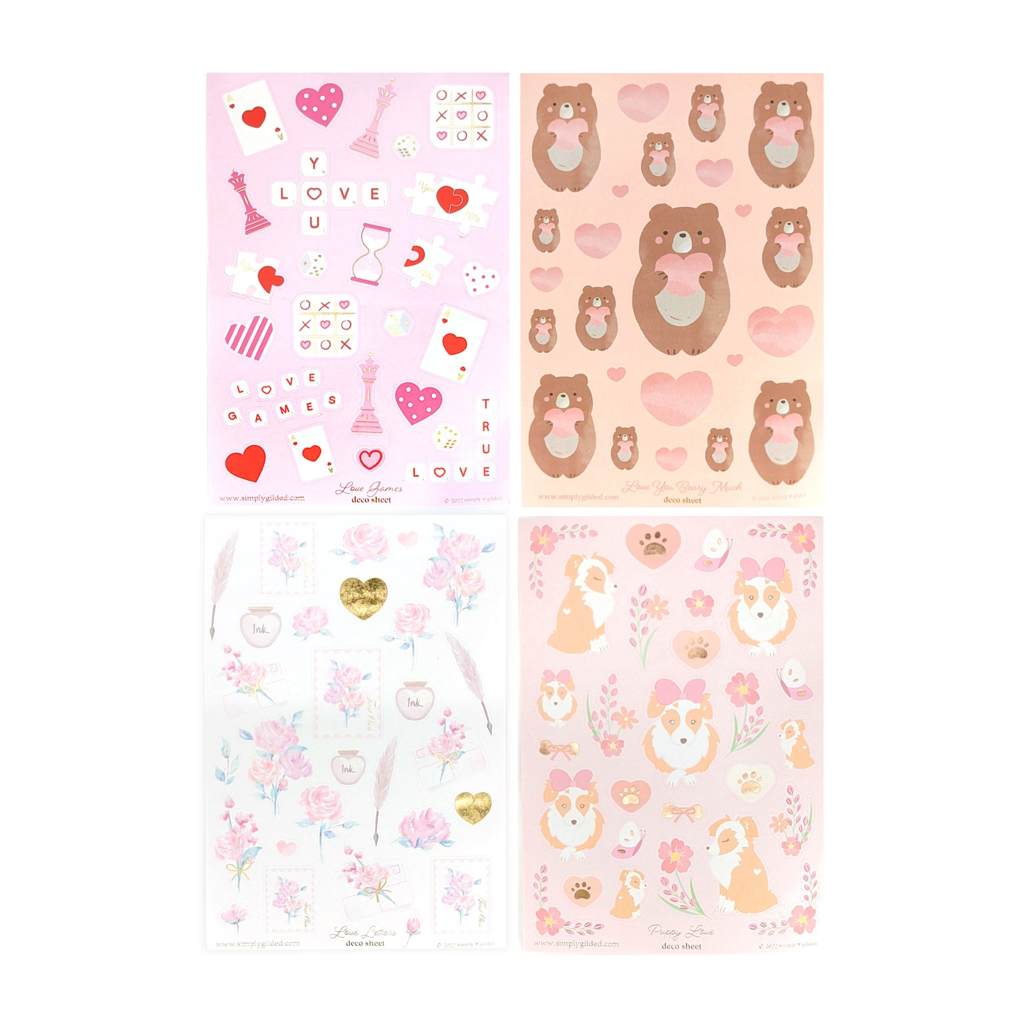 Wrapables Deco Stickers for Scrapbooking, 4 Sheets, Glitter Hearts, Jelly  Beans, Letters, 4 Sheets - Ralphs