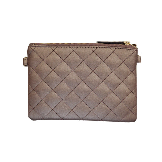 Divine Diamond quilted vegan leather pouch (Doorbuster)