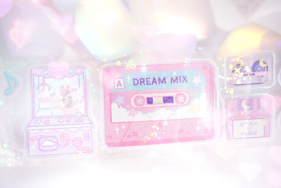 Electric City PET tape (50mm + sparkle star overlay)