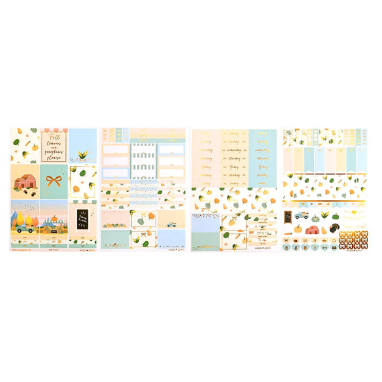Fall Market Luxe Sticker kit (rose gold copper foil)(Item of the Week)
