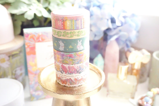 Flora Full Washi Box (light gold foil)
