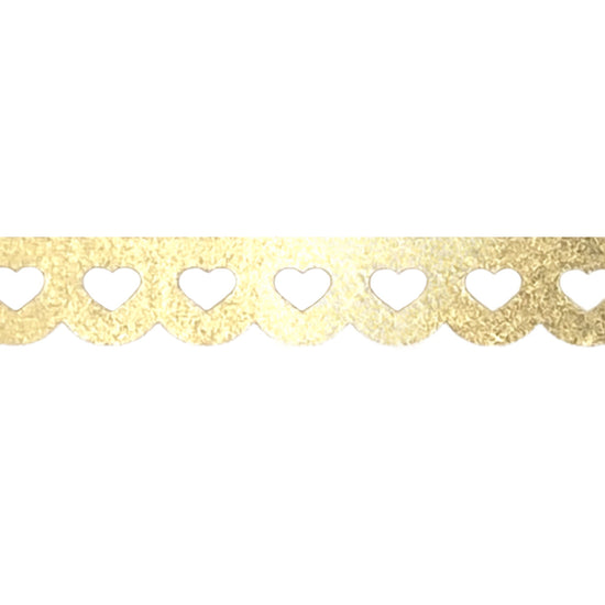 Metallic Light Gold Heart Lace Scallop washi (12mm) (Item of the Week)