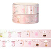 Maple Blush Coffee Fix washi set of 2 (15mm + rose gold foil)
