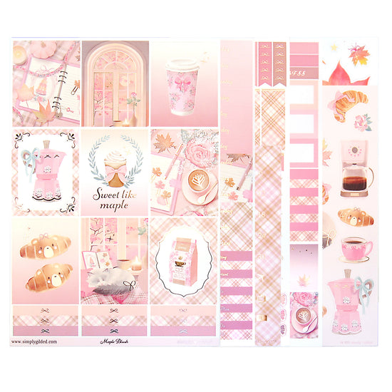 Maple Blush Luxe Sticker Kit & Seals (rose gold foil)