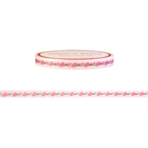 Valentine's Fair Isle Little Rose washi (5mm + rose gold foil)