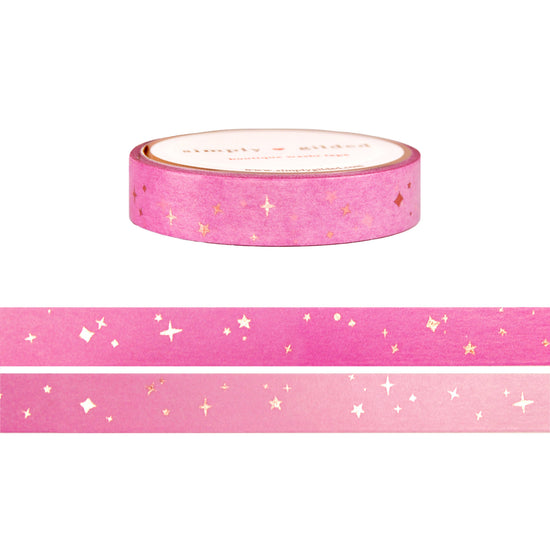 Pink Starry washi (10mm +  rose gold foil)