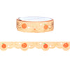 Orange Scallop washi (12mm + light gold foil)