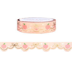 Peach Scallop washi (12mm + light gold foil)