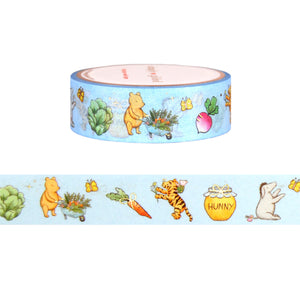 100 Acre Wood in Spring Garden time washi (15mm + light gold foil)