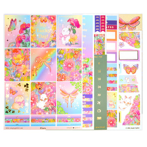 Flora Luxe Sticker Kit & Seals (light gold foil)