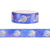 Star Sprinkles Saturn Pattern washi (15mm + rose gold foil / sparkle star iridescent overlay)