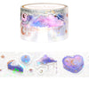 Star Sprinkles PET tape (30mm + rose gold foil / sparkle star iridescent overlay)