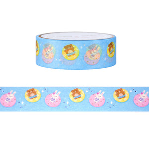Beach Bunny Floaties washi (15mm + silver holographic foil)