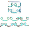 Robin's Egg Diecut Bow set of 2 washi (15mm + silver foil)