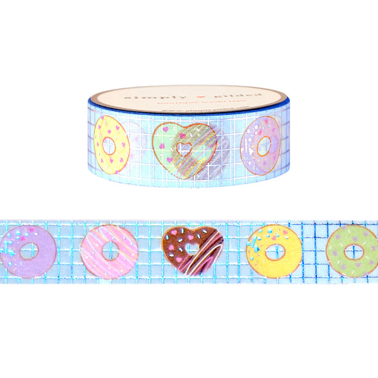 I Donut Care Rack washi (15mm + silver holographic foil)