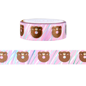 I Donut Care Jasper washi (15mm + silver holographic foil)