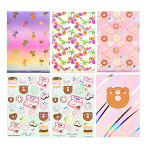 I Donut Care Deco Sticker, Washi Paper Sticker & Joural Card Bundle