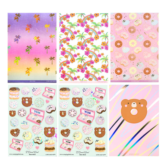 I Donut Care Deco Sticker, Washi Paper Sticker & Joural Card Bundle
