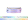 Enchanted Ocean Rainbow Bubble set of 2 washi (6mm + rose gold foil)