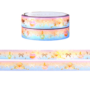 Enchanted Ocean Beauty set of 2 washi (10mm + rose gold foil)