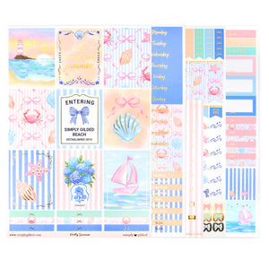 Pretty Summer Luxe Sticker Kit + date dots (light gold foil)