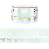 Seersucker Bow washi set (15/10mm + light gold foil)