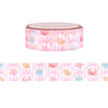 Pretty Summer Pattern washi (15mm + light gold foil)