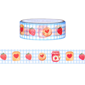 Berry Farm Jam & Bread washi (15mm + light gold foil)