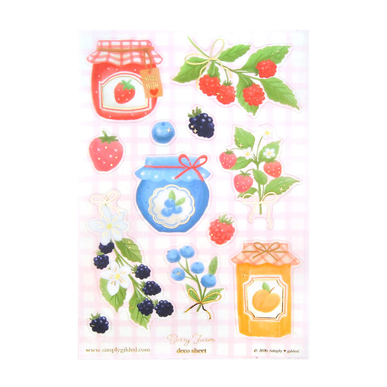 Berry Farm Deco Stickers (light gold foil) (you pick)