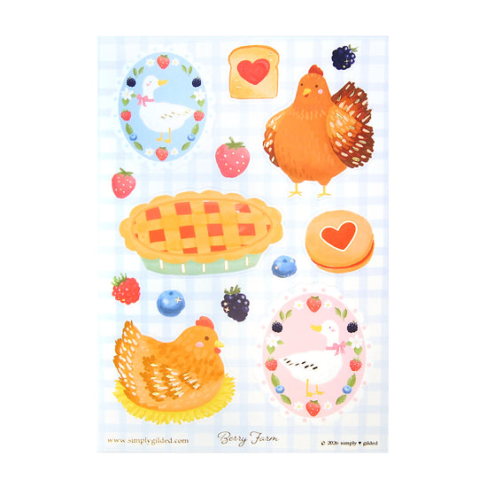 Berry Farm Deco Stickers (light gold foil) (you pick)