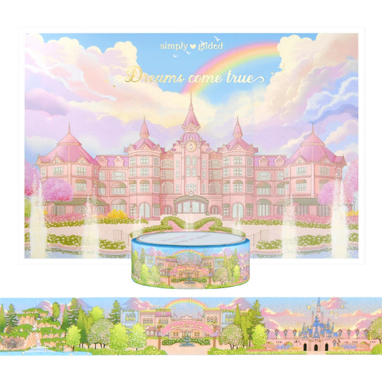Dreams Come True Landscape Passport washi (15mm + light gold foil)