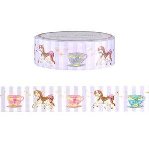 Dreams Come True Teacups washi (15mm + light gold foil)