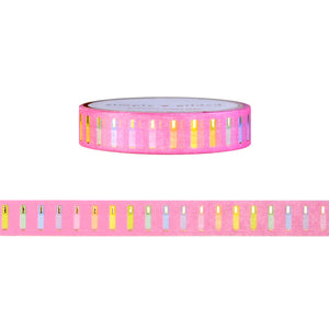 Back to School Highlighters washi (10mm + light gold foil)