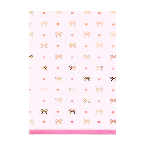 Light Pink Bow & Heart Washi Paper Sticker