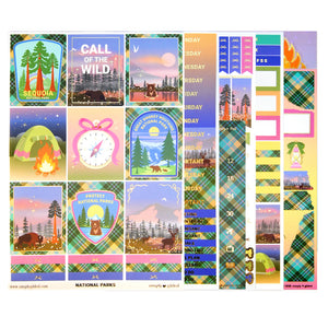 National Parks Luxe Sticker Kit & Seals (light gold foil)