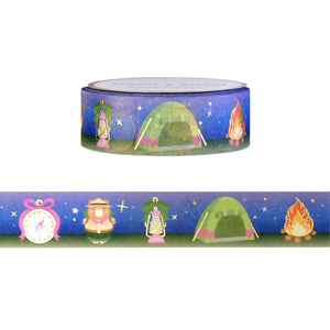 National Parks Camping washi (15mm + light gold foil)