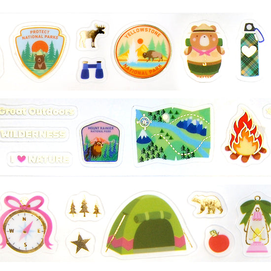 National Parks PET tape (30mm + light gold foil)