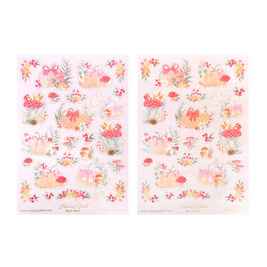 Autumn Blush Deco Stickers (satin gold foil) (you pick)