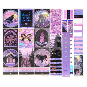 Gothic Cathedral Luxe Sticker Kit (pink holographic foil)