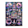 Gothic Cathedral Deco Stickers (purple holographic foil / shattered glass overlay) (you pick)