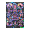Gothic Cathedral Deco Stickers (purple holographic foil / shattered glass overlay) (you pick)