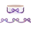 Violet Sparkle Diecut Bow washi (15mm + purple foil / sparkle star overlay)