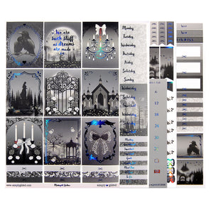 Midnight Hollow Luxe Sticker Kit (black holographic foil)