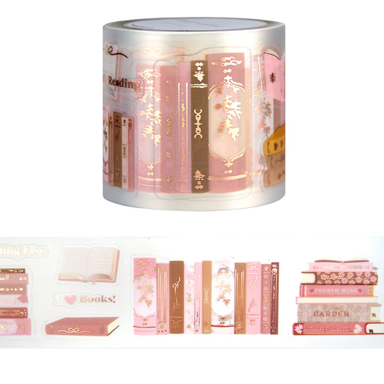 Cozy Books PET tape (50mm + rose gold foil)