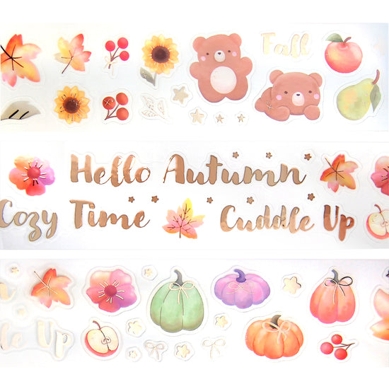 Cozy Harvest PET tape (50mm + rose gold foil)